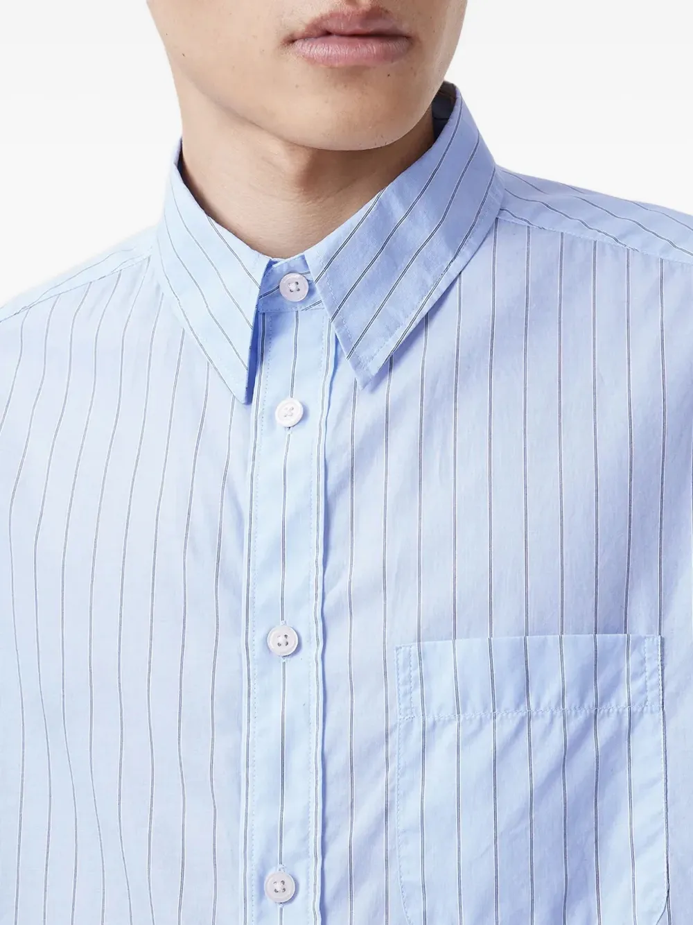 AllSaints Overhemd met krijtstreep Blauw