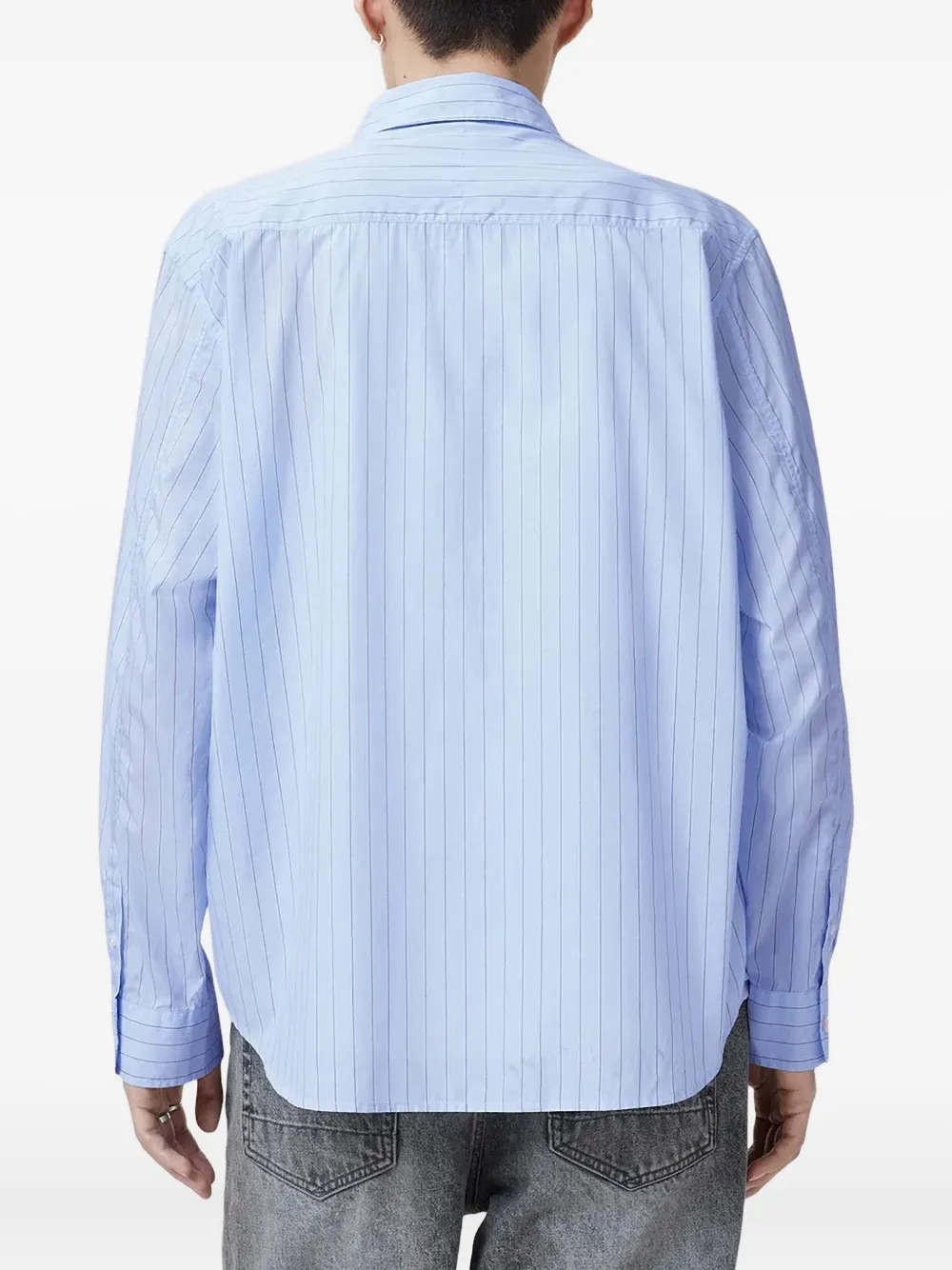 AllSaints Overhemd met krijtstreep Blauw