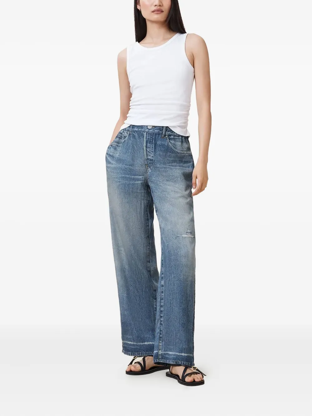 AllSaints Tyler jeans met elastische taille - Blauw