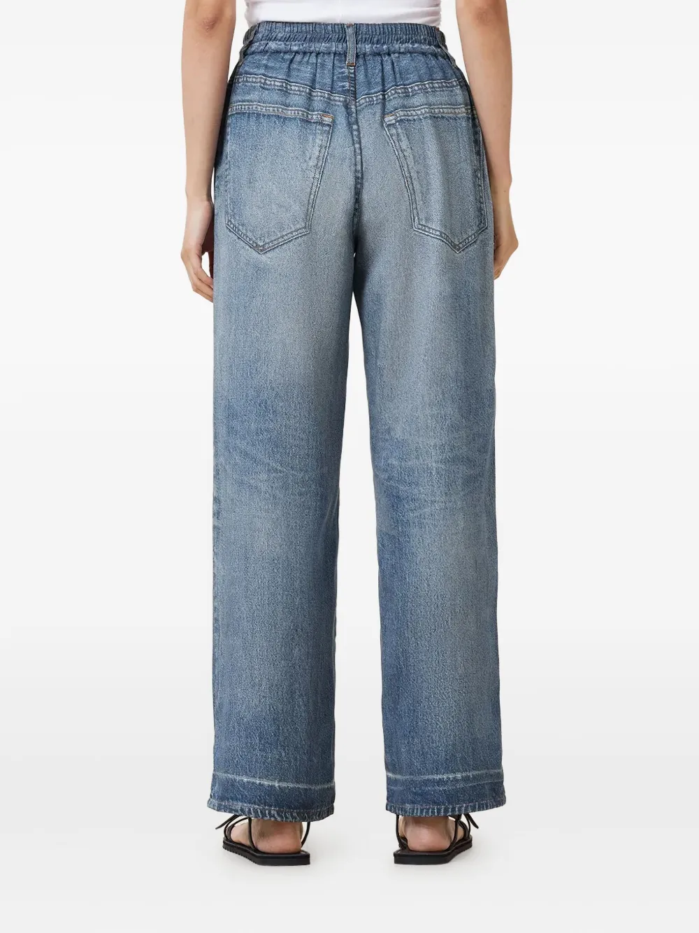 Allsaints Tyler Elasticated-waist Jeans In Blue