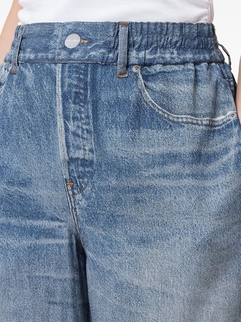 Allsaints Tyler Elasticated-waist Jeans In Blue