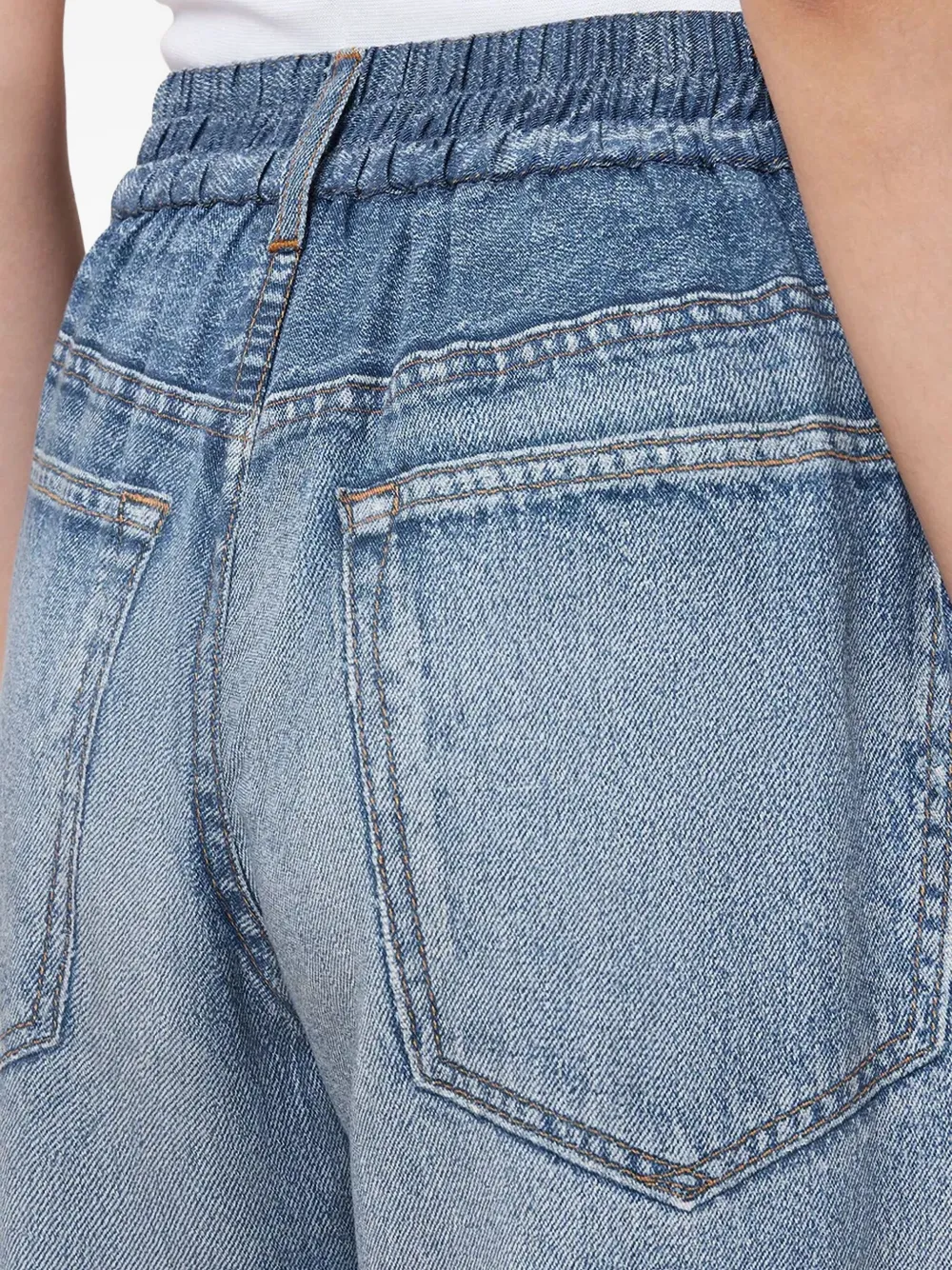Allsaints Tyler Elasticated-waist Jeans In Blue