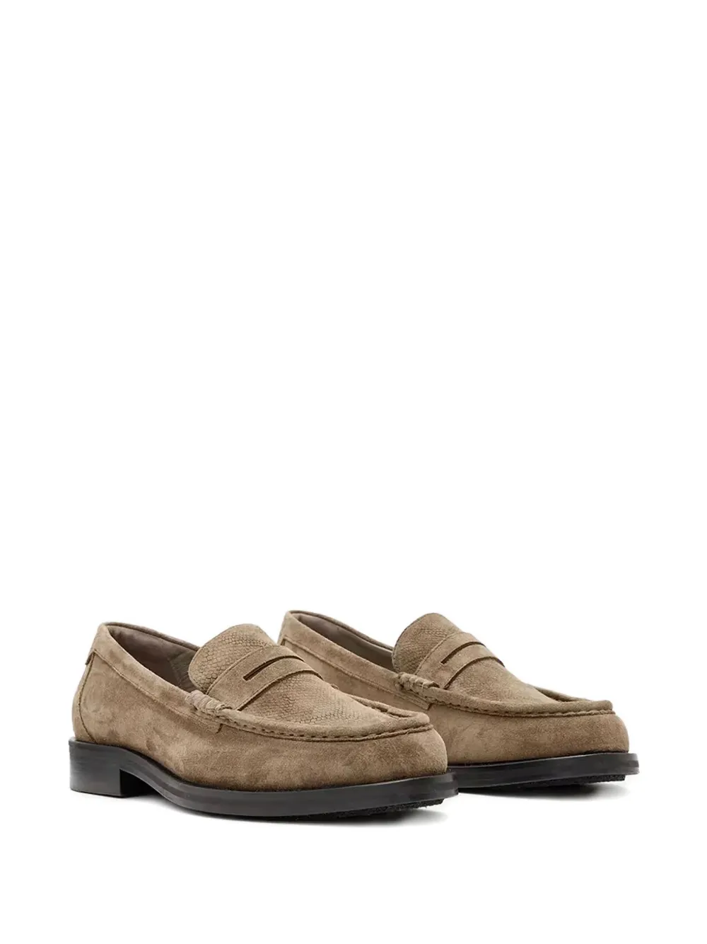 AllSaints leather loafers - Beige