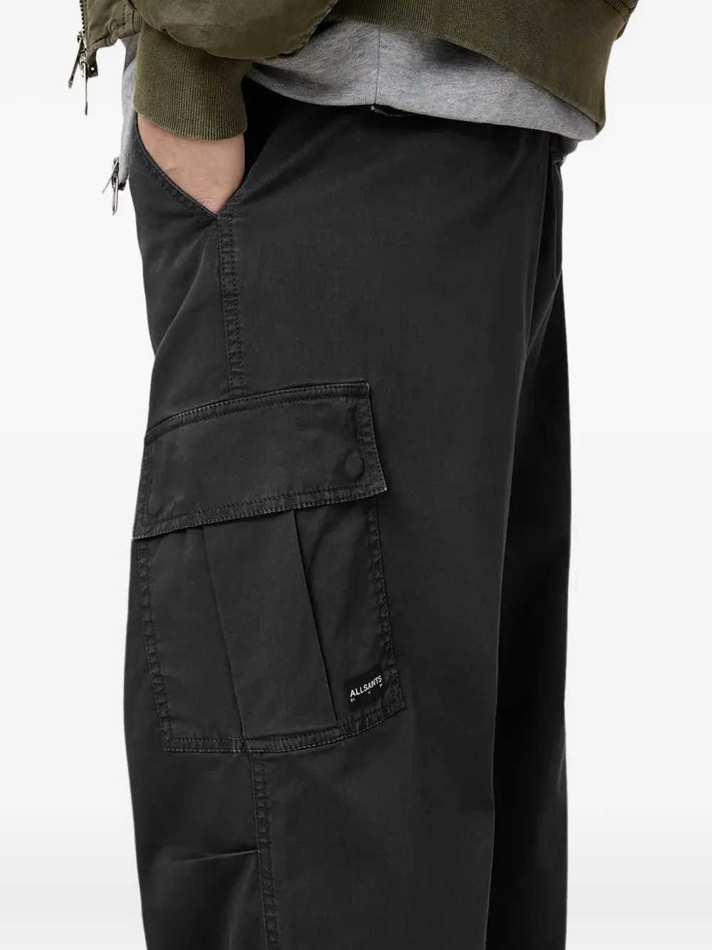 Allsaints Flynn Cargo Trousers In Black