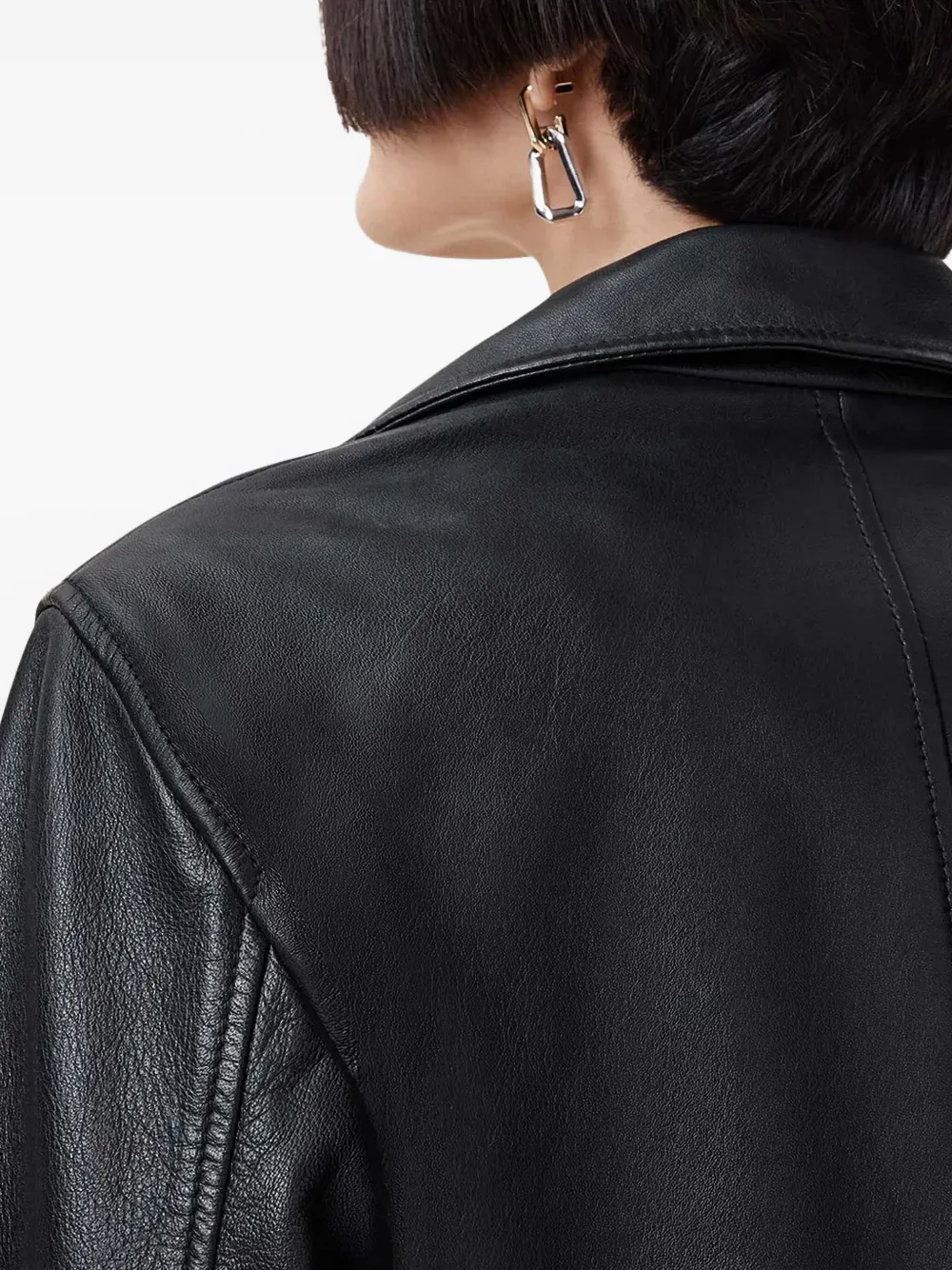 AllSaints Leren blazer Zwart