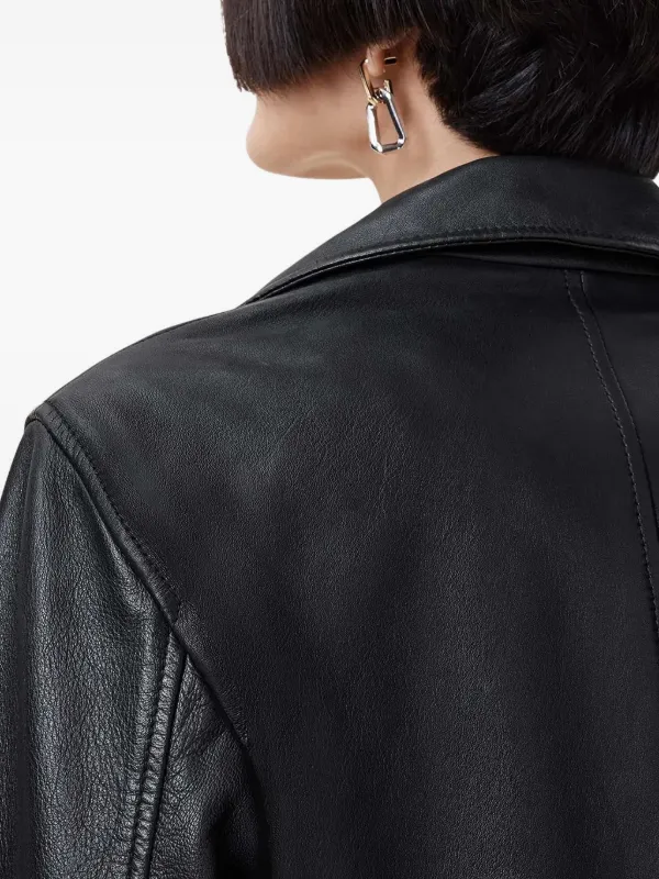 AllSaints スタッズ レザージャケット | ブラック | FARFETCH JP