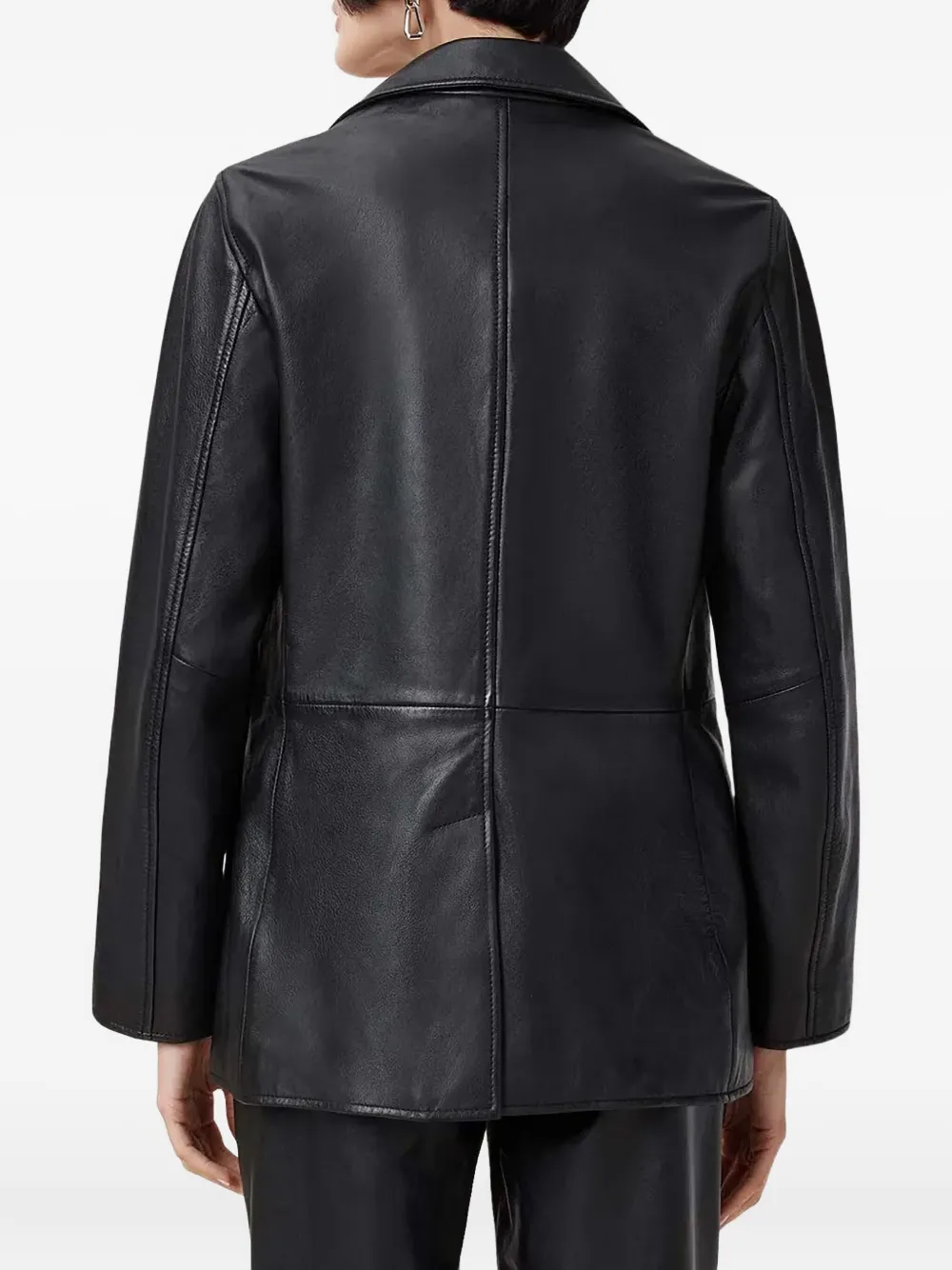 AllSaints Leren blazer Zwart