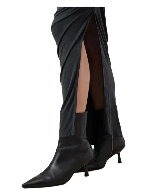 AllSaints cross-neckline gathered dress
