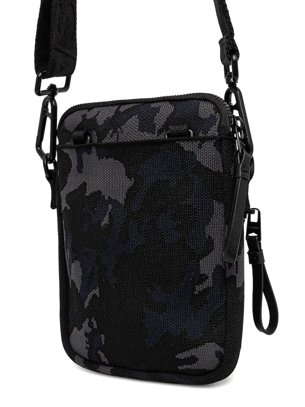 AllSaints Messengertas met camouflageprint en ritssluiting - Zwart