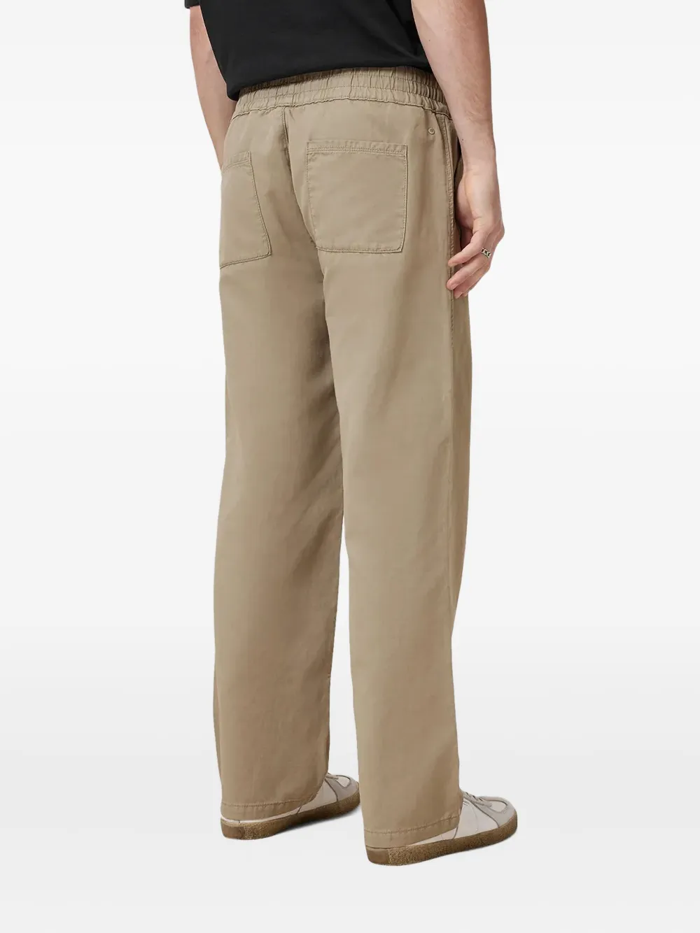 AllSaints Hanbury broek met elastische taille Beige