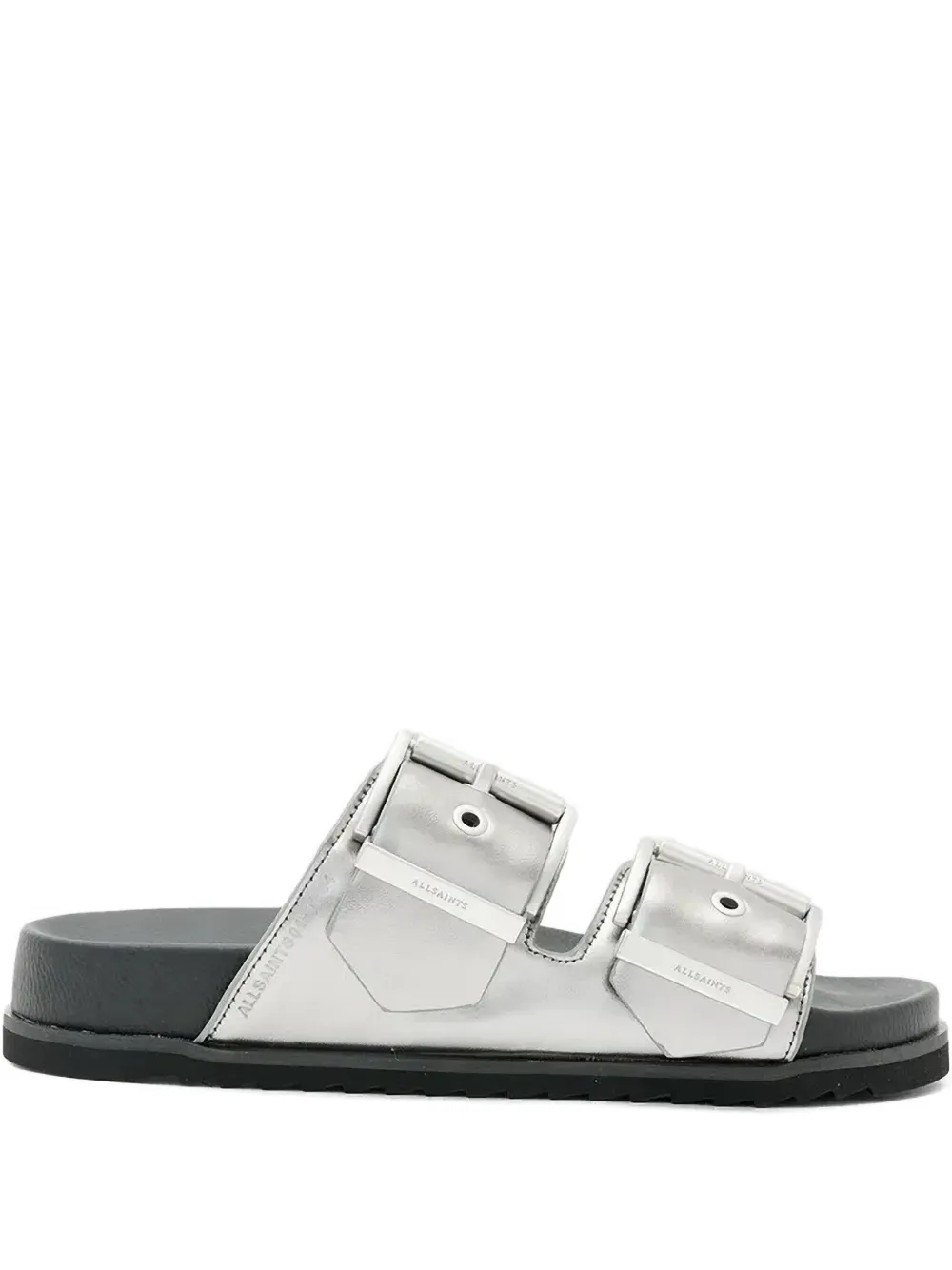 AllSaints Metallic slippers Zilver