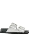 AllSaints metallic slides - Silver