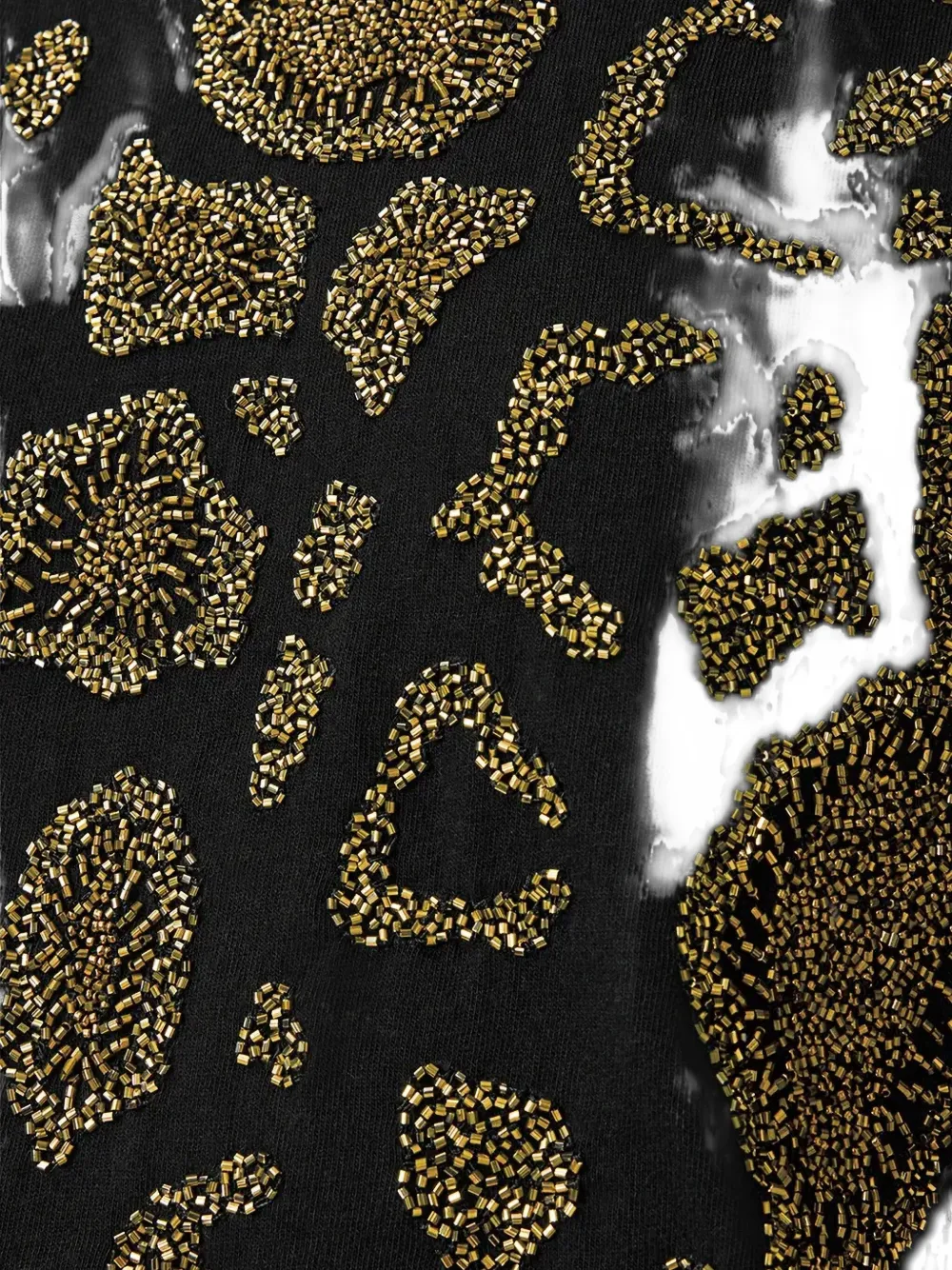 AllSaints T-shirt met dierenprint en kralen Zwart