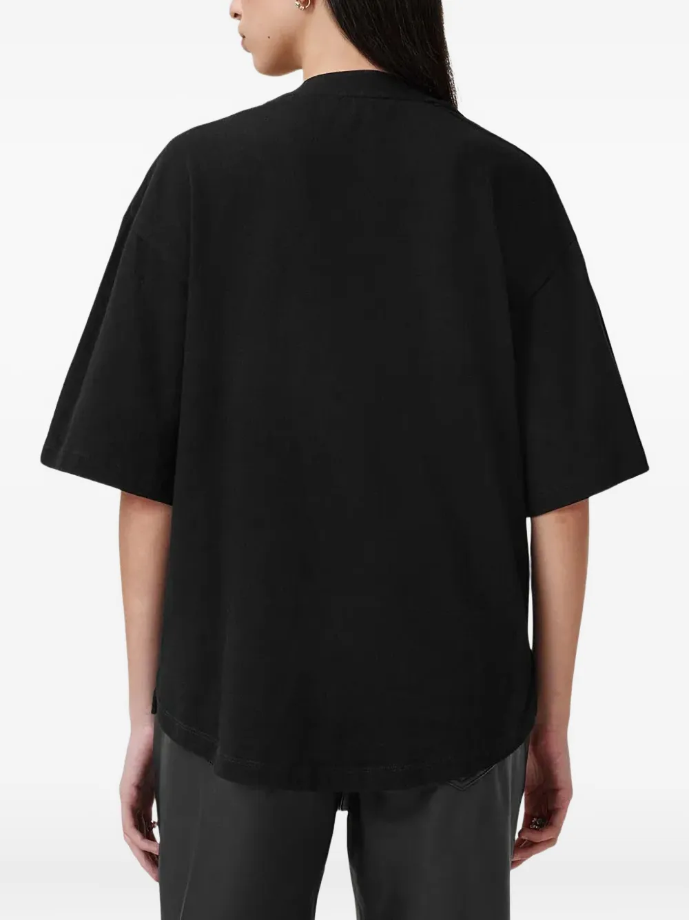 AllSaints T-shirt met dierenprint en kralen Zwart