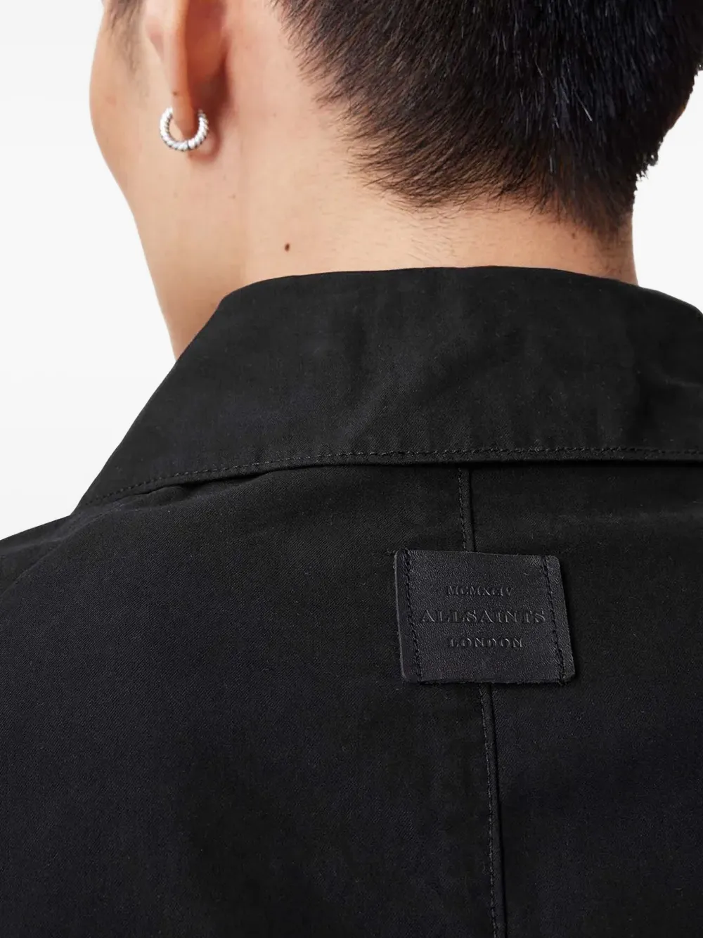 AllSaints Tillman jas met knoopsluiting Zwart