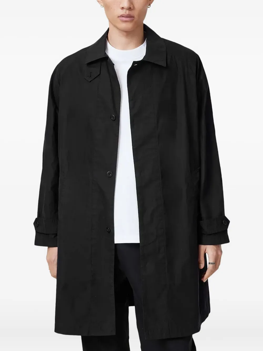 AllSaints Tillman jas met knoopsluiting Zwart