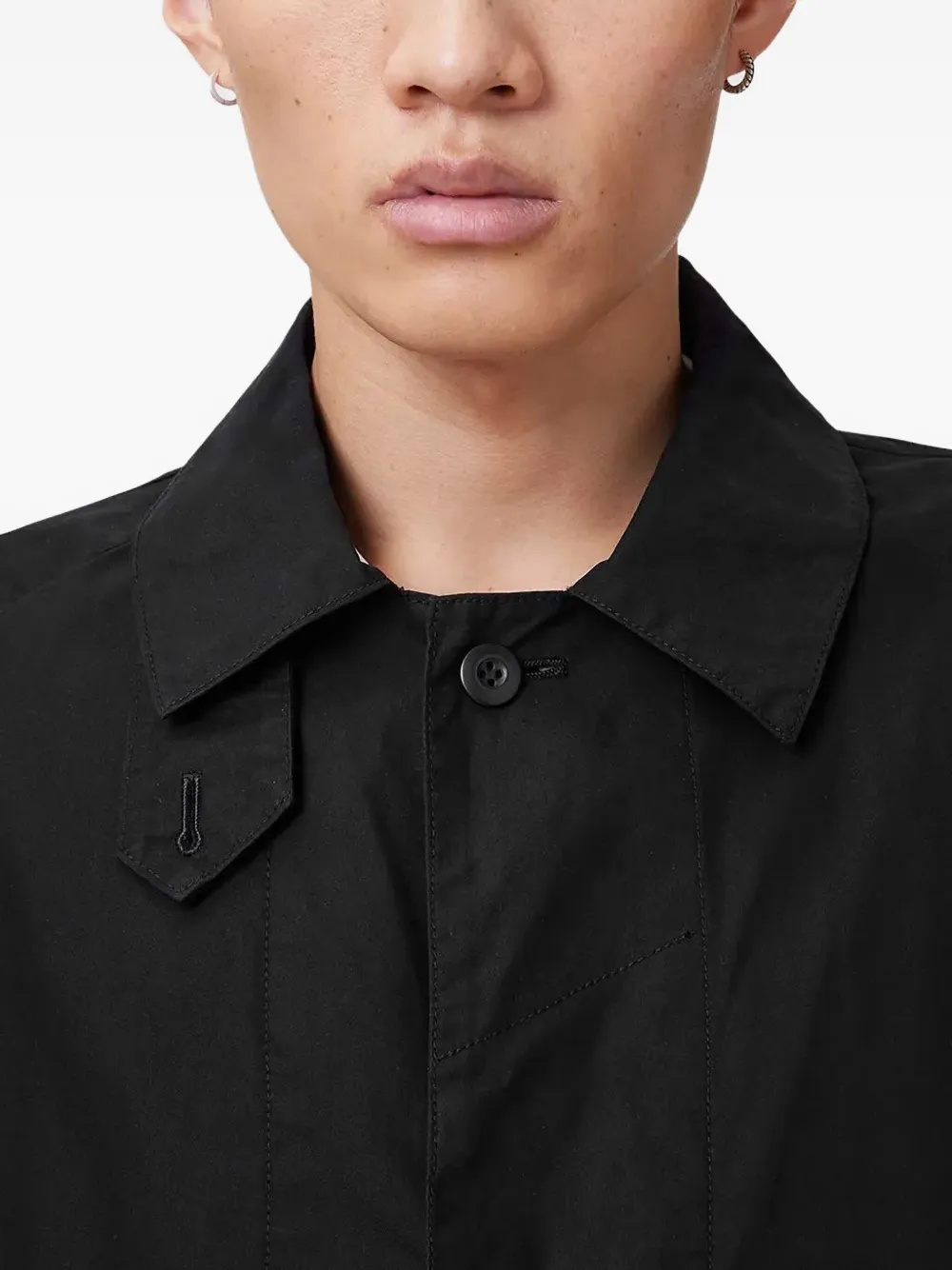 AllSaints Tillman jas met knoopsluiting Zwart