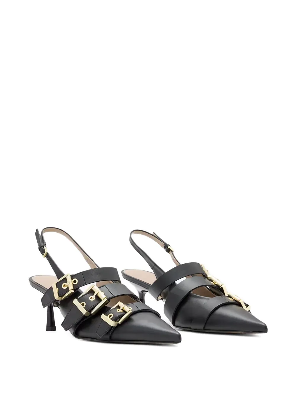AllSaints Pema leren pumps Zwart