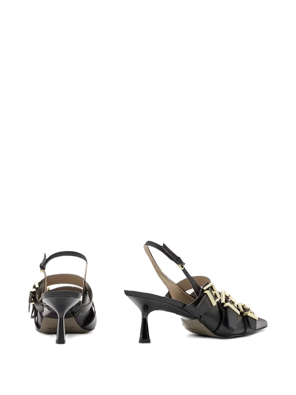 AllSaints Pema leren pumps Zwart