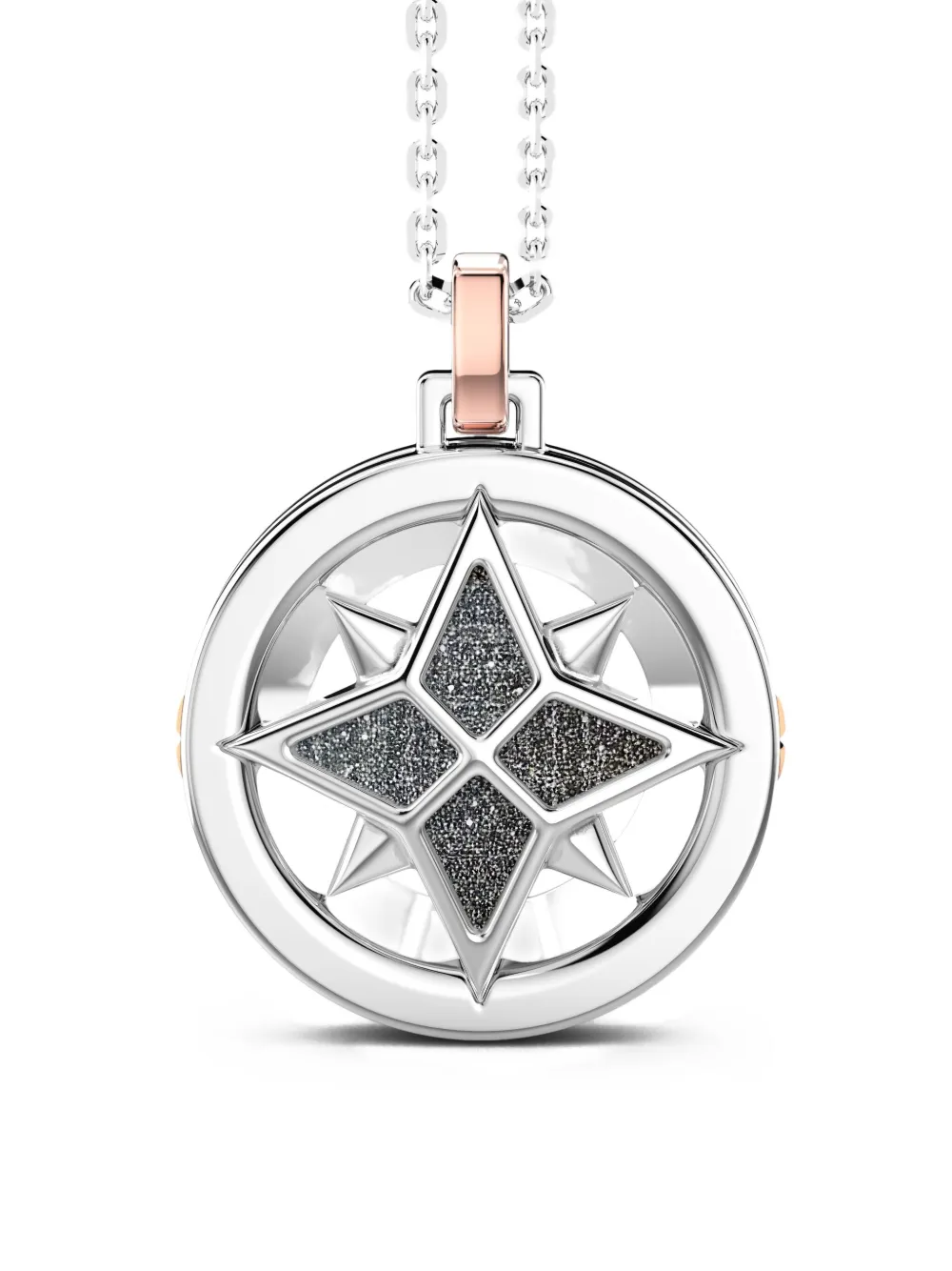 Zancan collier en argent sterling à pendentif étoile | noir | Image 1
