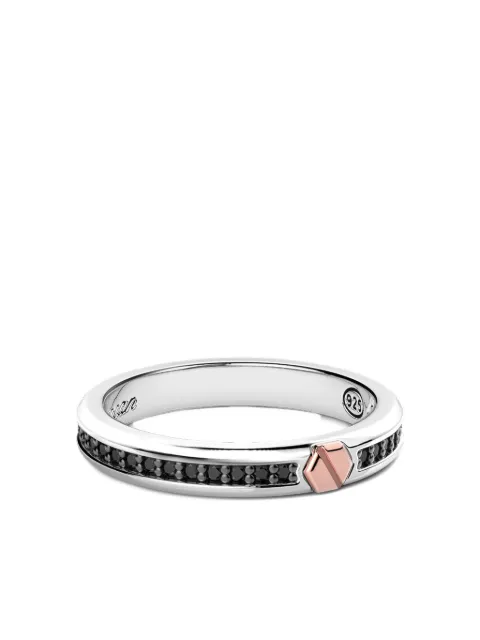 Zancan sterling silver stud-detail ring