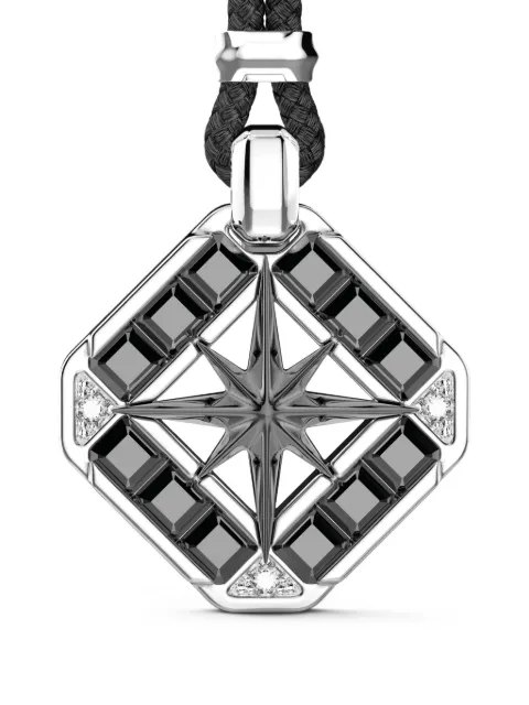 Zancan sterling silver star-motif diamond necklace
