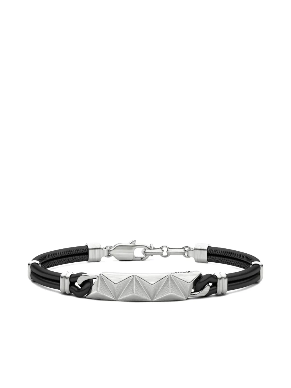Zancan Bracciale in argento sterling e pelle | nero | Image 1