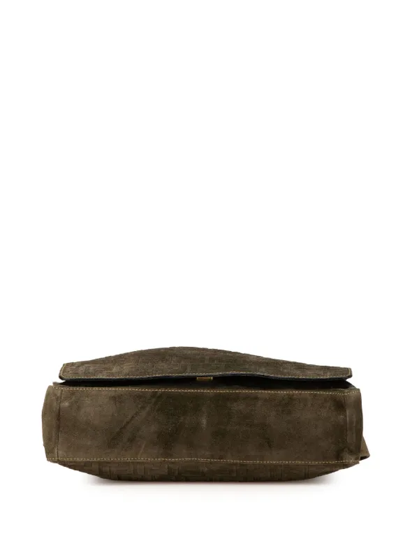 FENDI ブラウン スエード ショルダーバッグ