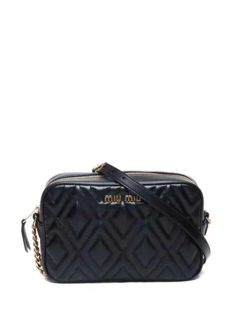 Miu Miu Pre-Owned 2000-2020 logo-lettering shoulder bag 