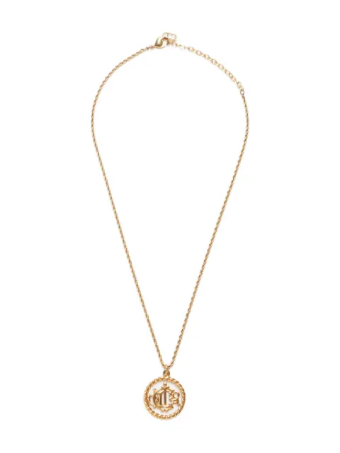Christian Dior Pre-Owned 1990-2015 logo-plaque necklace 