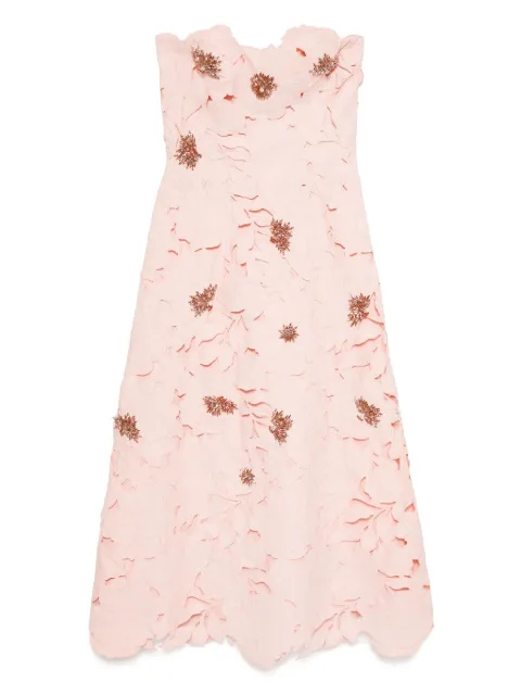 Costarellos vestido de encaje con corte floral