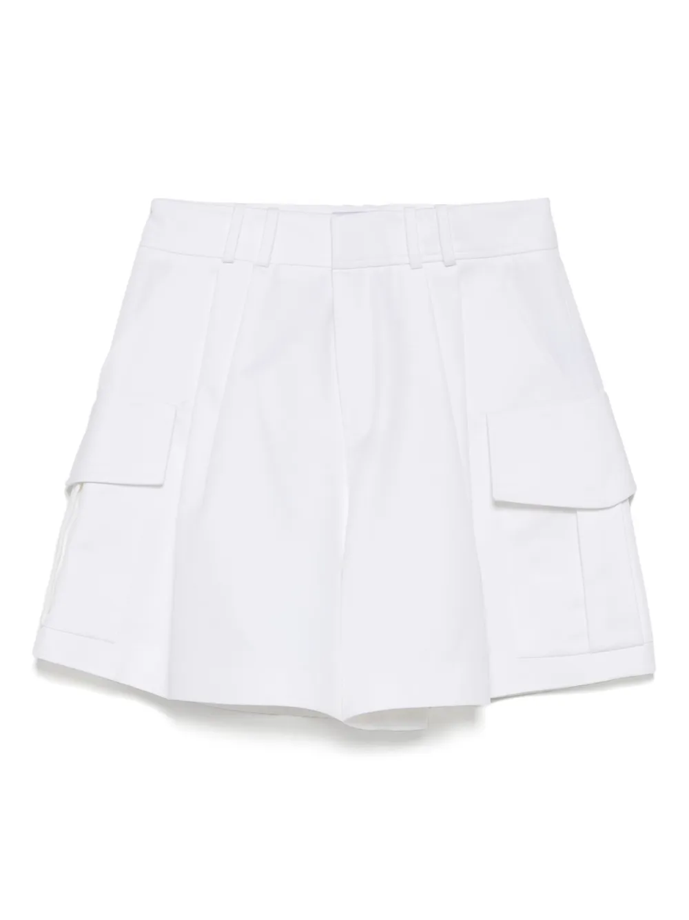 Dice Kayek double-pleat flared shorts | White | Image 1