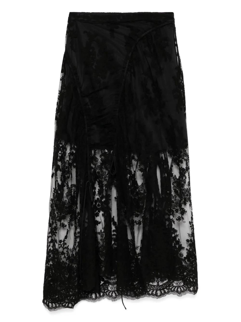 lace shirred skirt