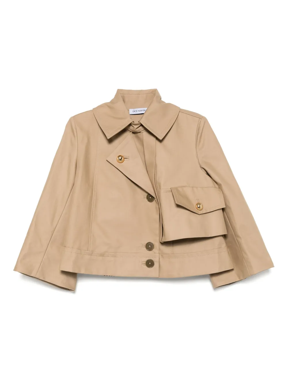 Dice Kayek Pleated Back Cropped Trench Jacket
