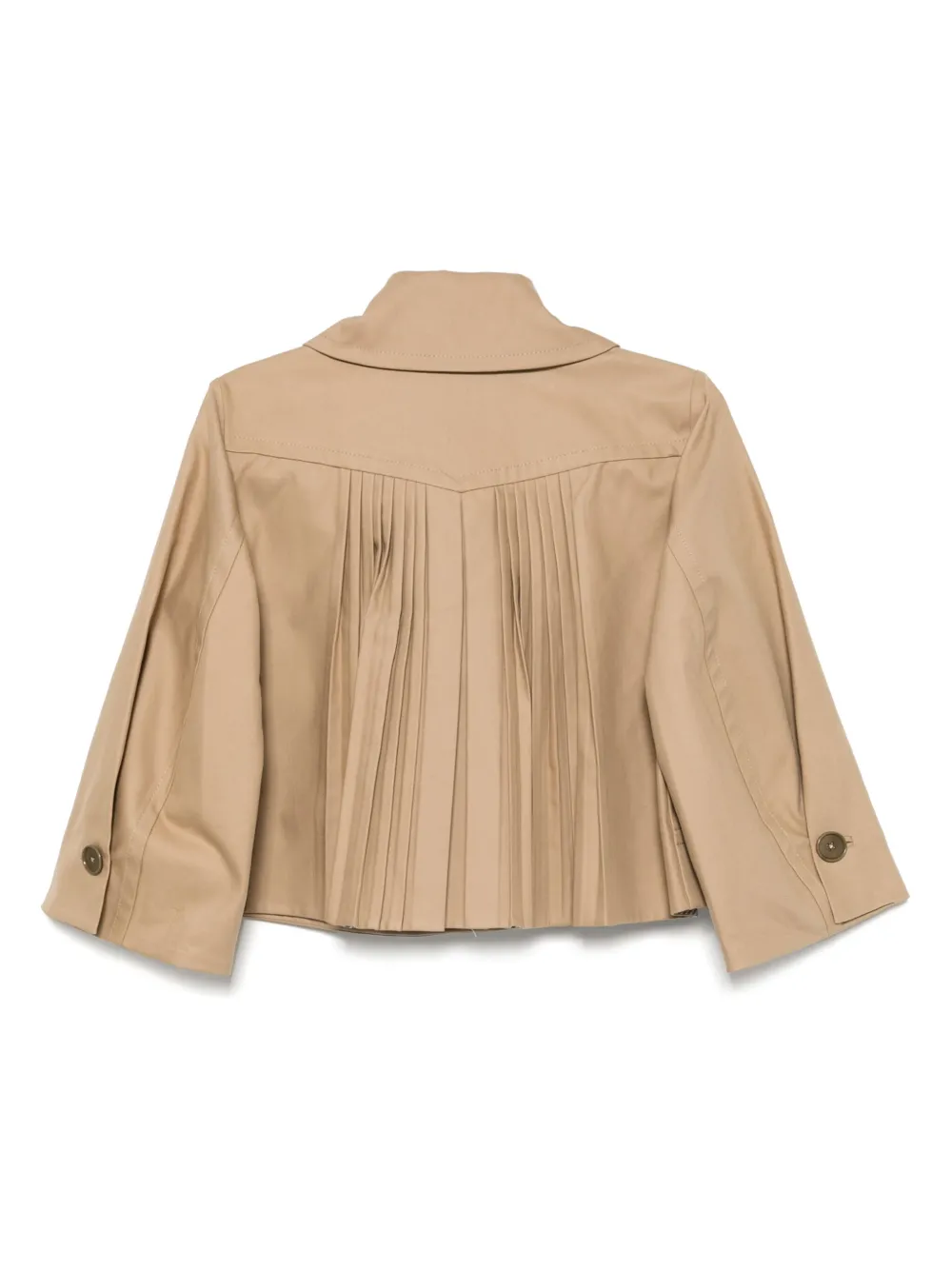 DICE KAYEK PLEATED BACK CROPPED TRENCH JACKET