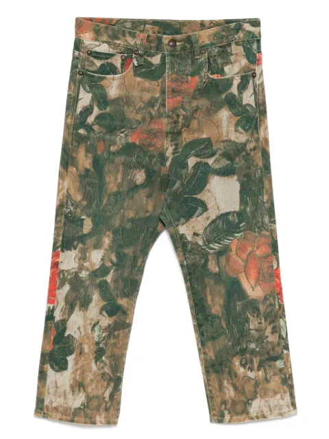 R13 floral-print jeans