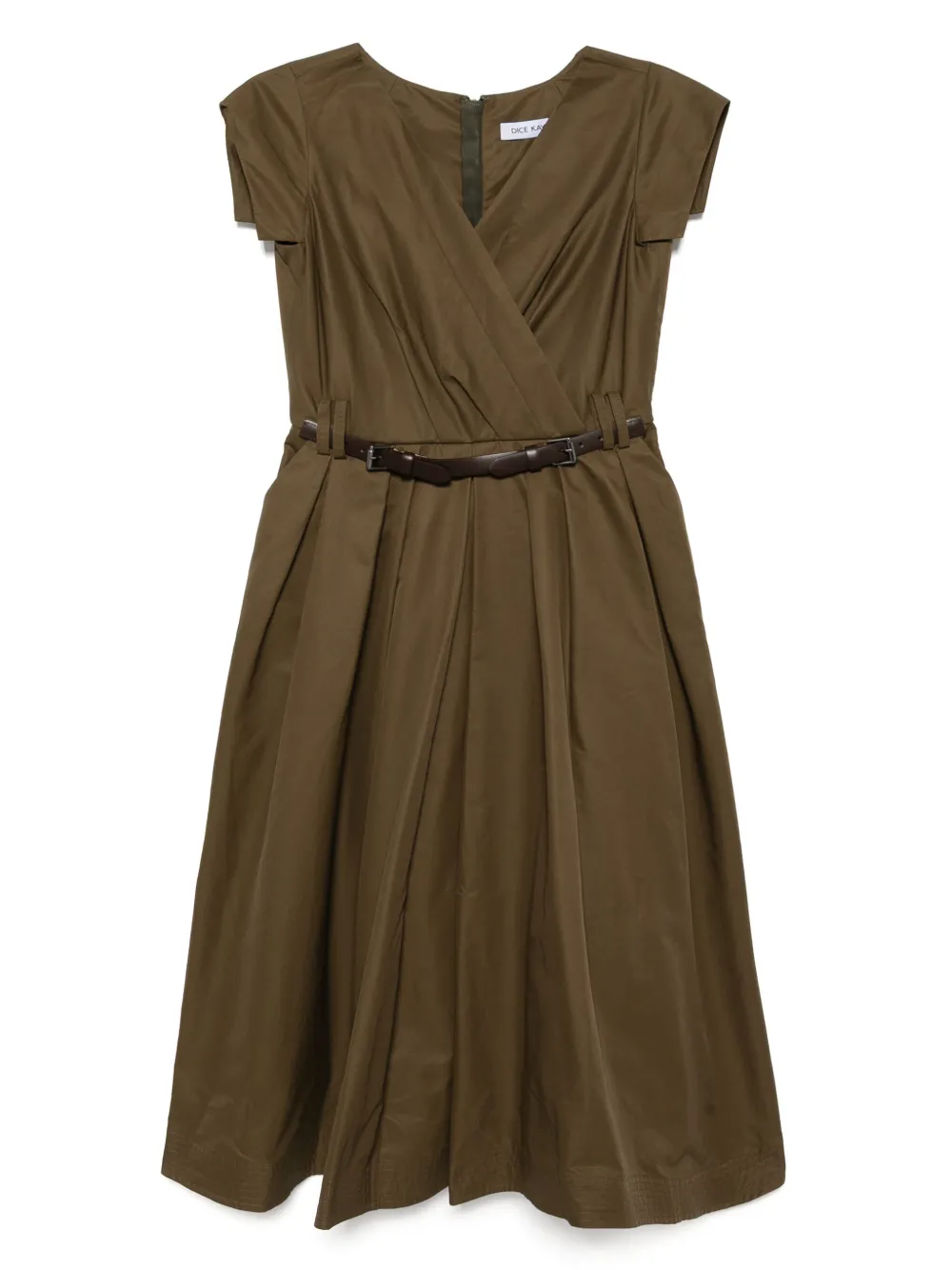 Dice Kayek vestido estructurado con cuello en V | verde | Image 1