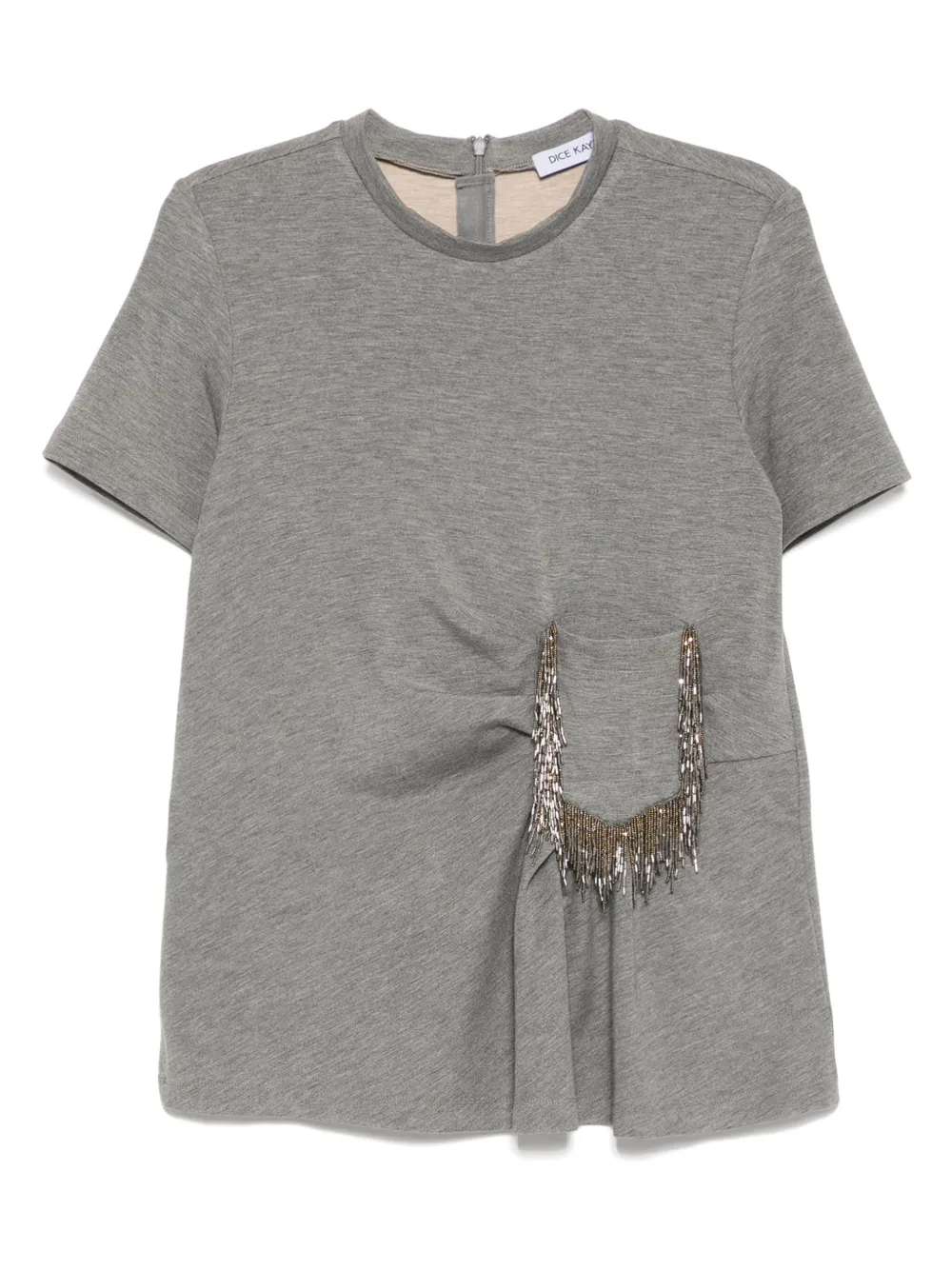 Dice Kayek short-sleeved cotton shirt | Grey | Image 1