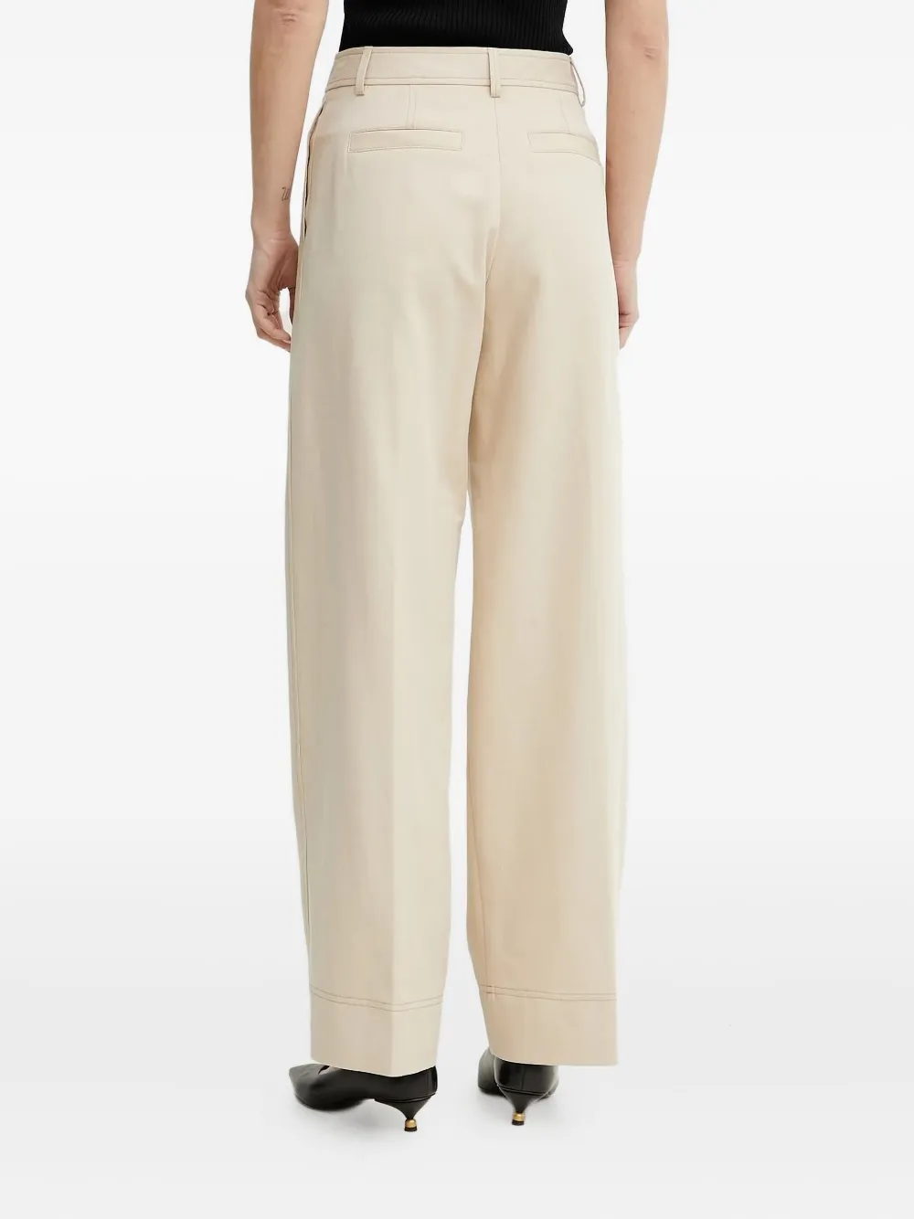 BOSS High waist plooibroek - Beige