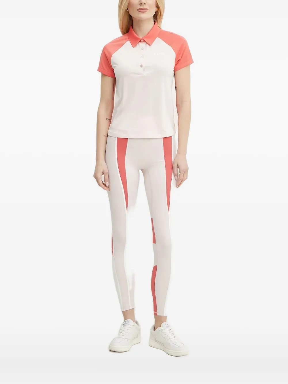 Hugo Boss Colour-block Polo Shirt In Neutral