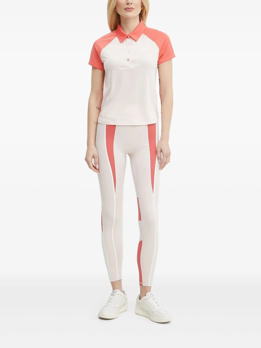 BOSS colour-block polo shirt | Pink | Image 1