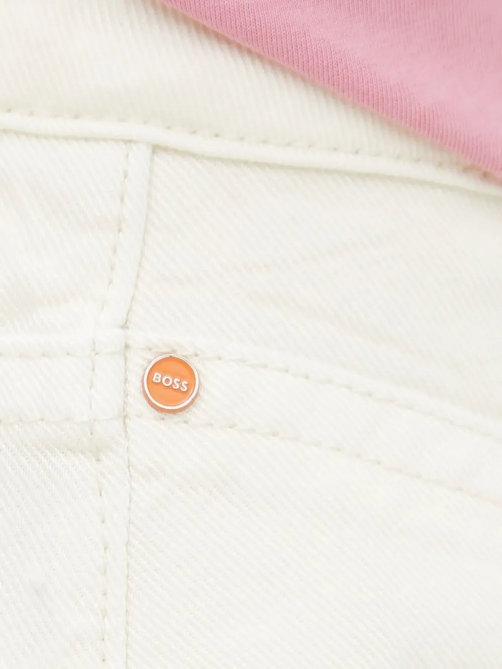 BOSS Jeans met wijde pijpen Wit