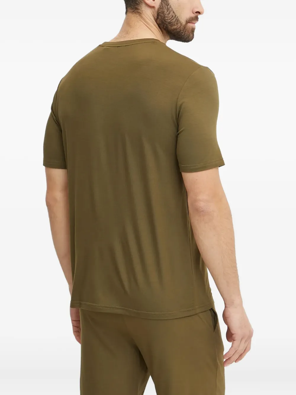 Hugo Boss Logo-detail Pyjama Set In Green