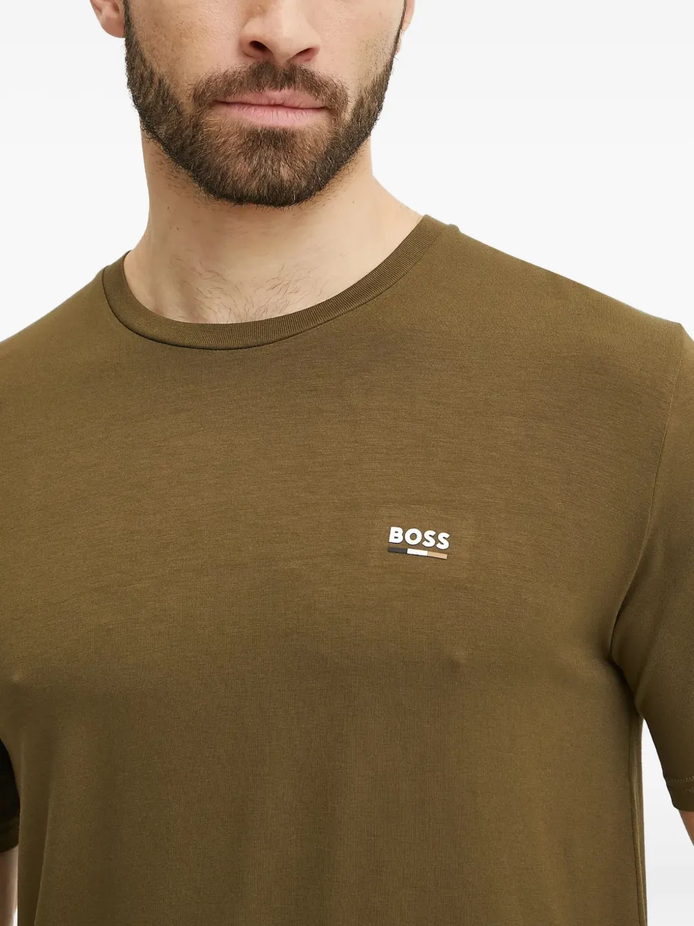 Hugo Boss Logo-detail Pyjama Set In Green