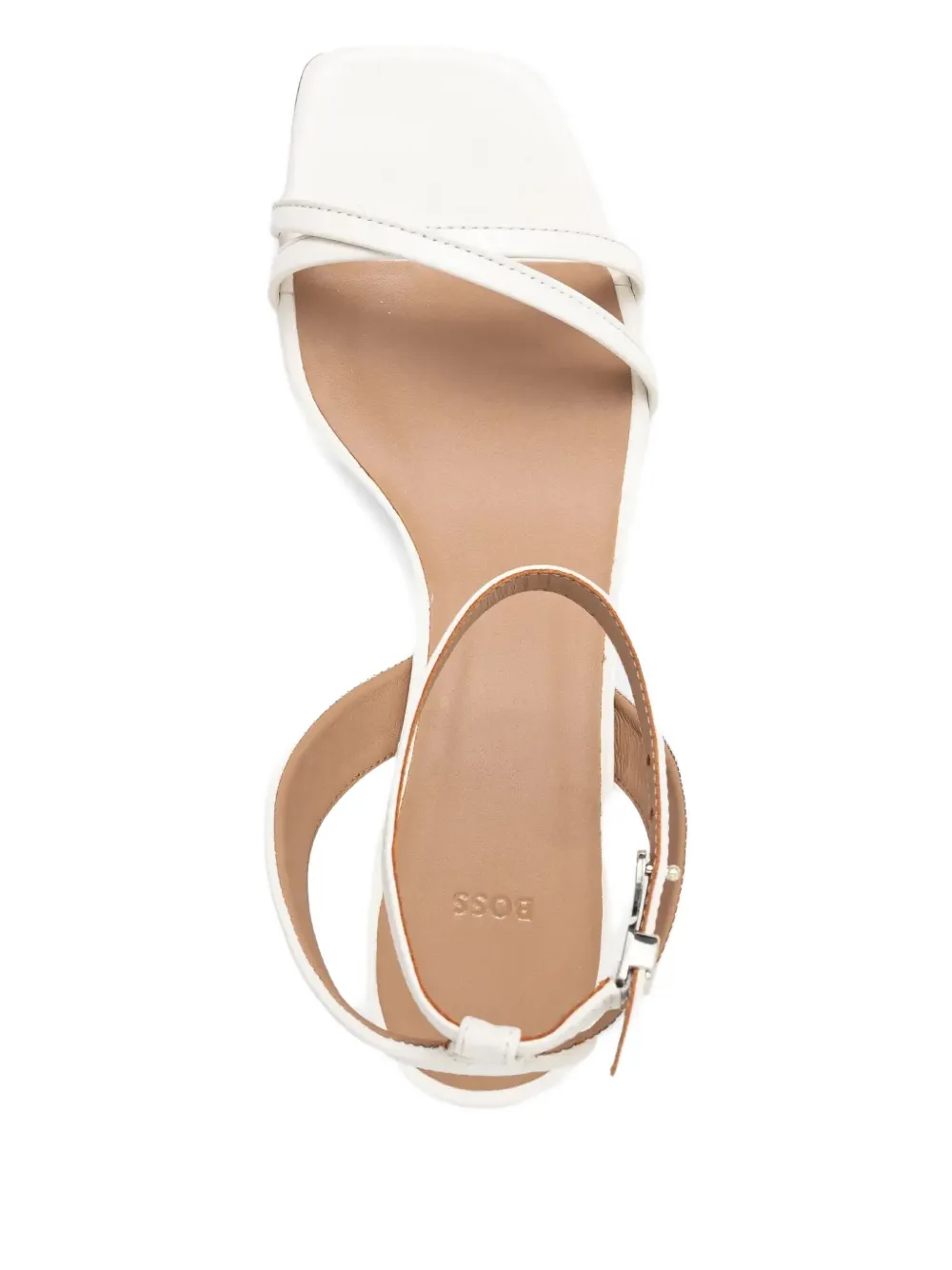BOSS Double B monogram sandals White