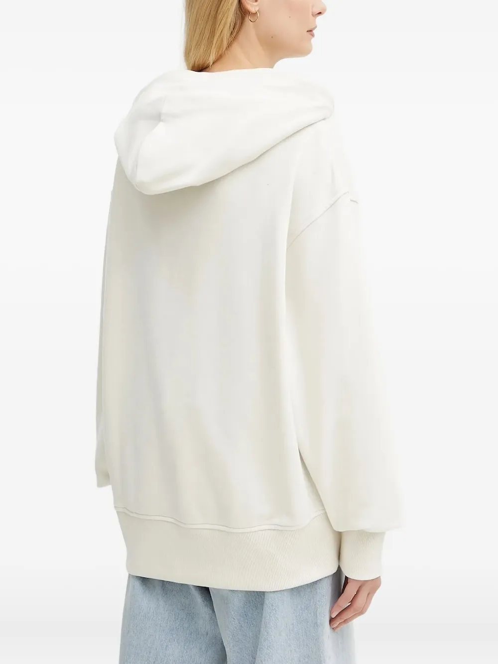 BOSS Hoodie met logodetail - Wit