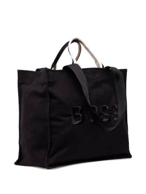 BOSS logo-embroidered tote bag