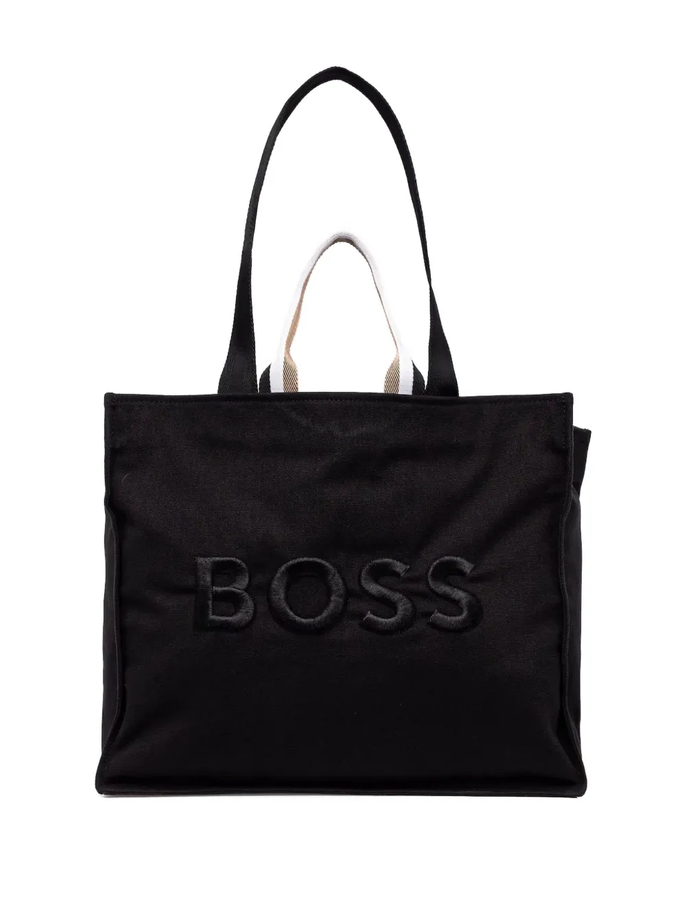 BOSS Shopper met geborduurd logo - Zwart