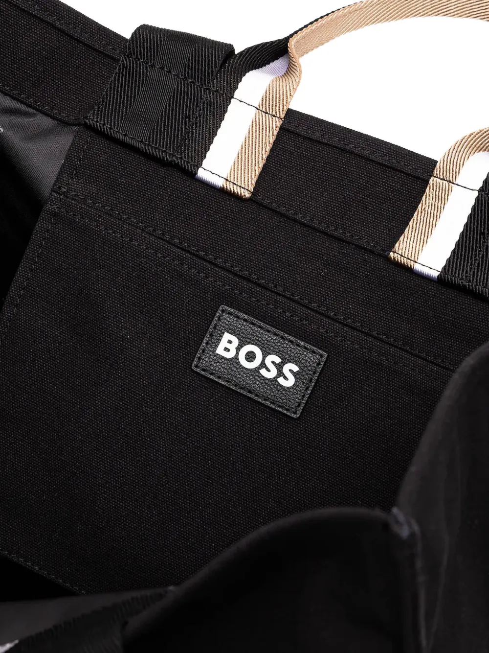 BOSS Shopper met geborduurd logo Zwart