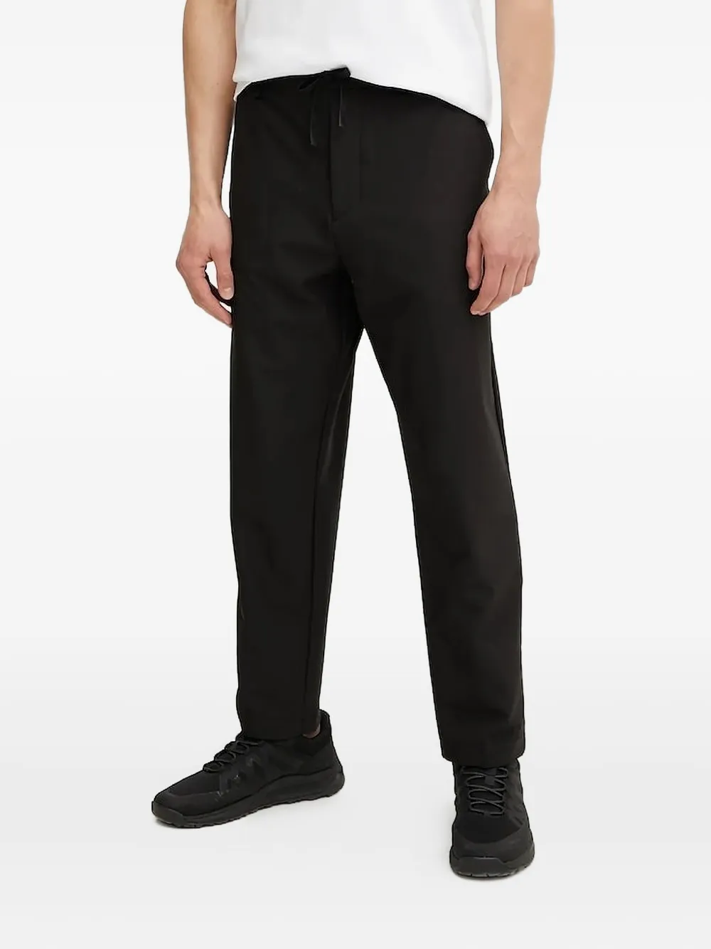 BOSS drawstring straight-leg trousers Zwart